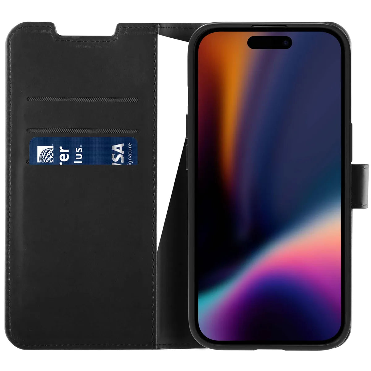 X2O iPhone 13/14/15 Etui Classic Wallet Svart