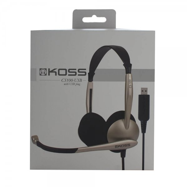 Koss Headset CS100 On-Ear USB Gull/Svart