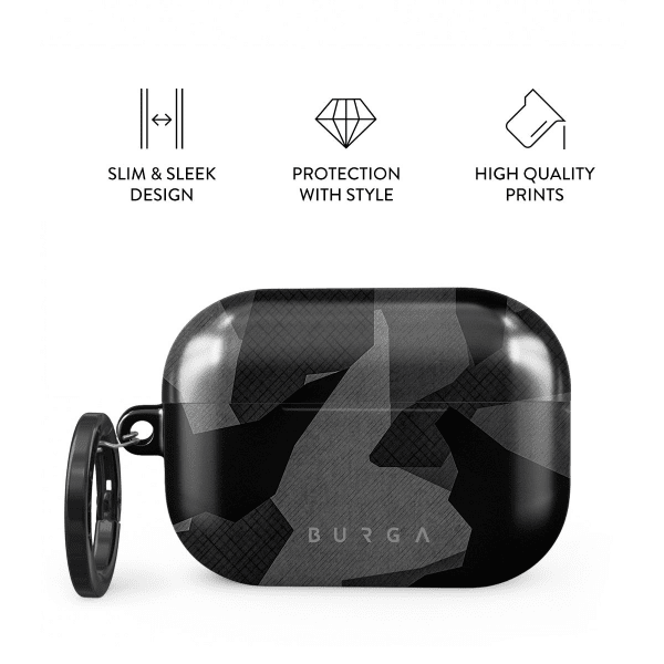 Burga AirPods Pro 2 Deksel Design Night Black Camouflage
