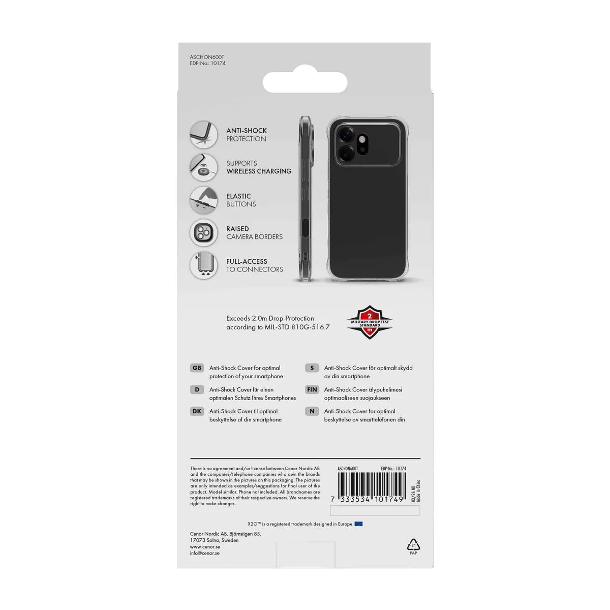 X2O Honor 600 Deksel Anti-Shock Klar