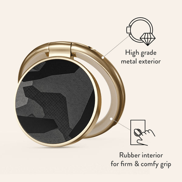 Burga Holder Telefon Ring Night Black Camo