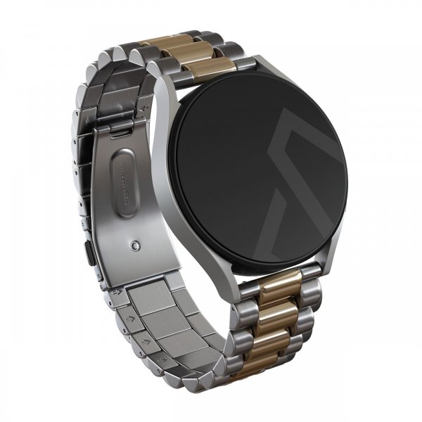 Burga Samsung Galaxy Watch 20mm Armbånd Metal Sølv Gull