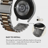 Burga Samsung Galaxy Watch 22mm Armbånd Metal Sølv Gull