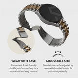Burga Samsung Galaxy Watch 22mm Armbånd Metal Sølv Gull