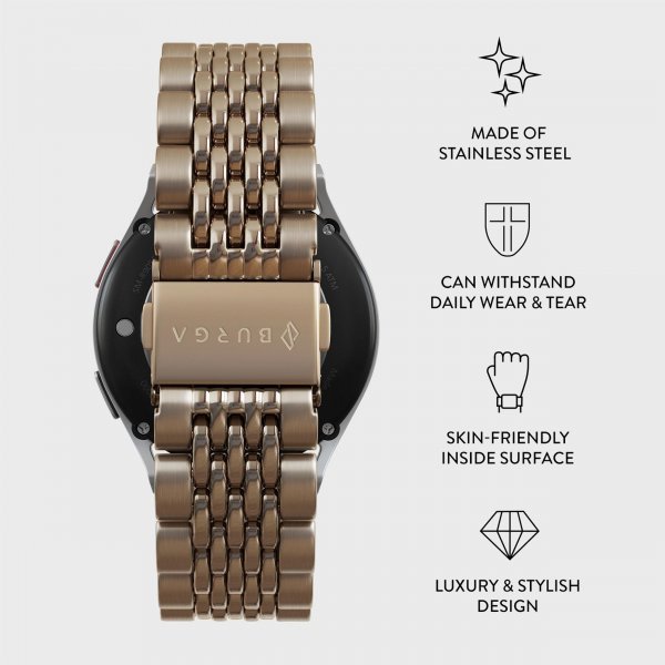 Burga Samsung Galaxy Watch 22mm Armbånd Metal Gull