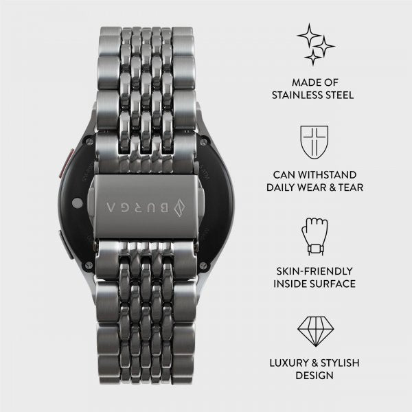 Burga Samsung Galaxy Watch 22mm Armbånd Metal Sølv