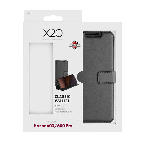 X2O Honor 600 Etui Classic Wallet Svart
