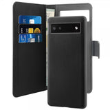 Puro Google Pixel 6a Etui Wallet Detachable 2 in 1 Svart