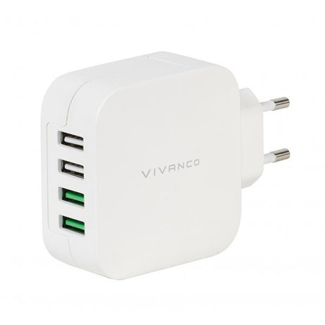 Vivanco Lader 4xUSB-A 4.8A (2.4A/1A) 24W Hvit