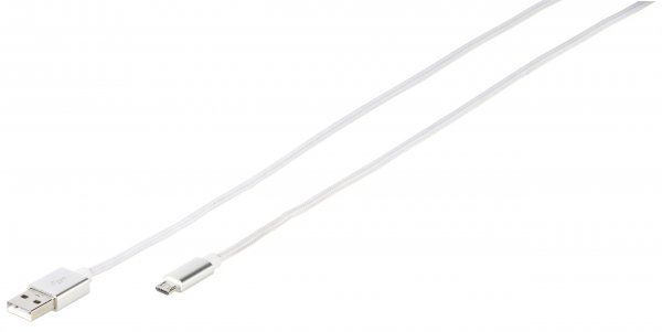 Vivanco Kabel Longlife Braided Micro-USB 1.5m Hvit