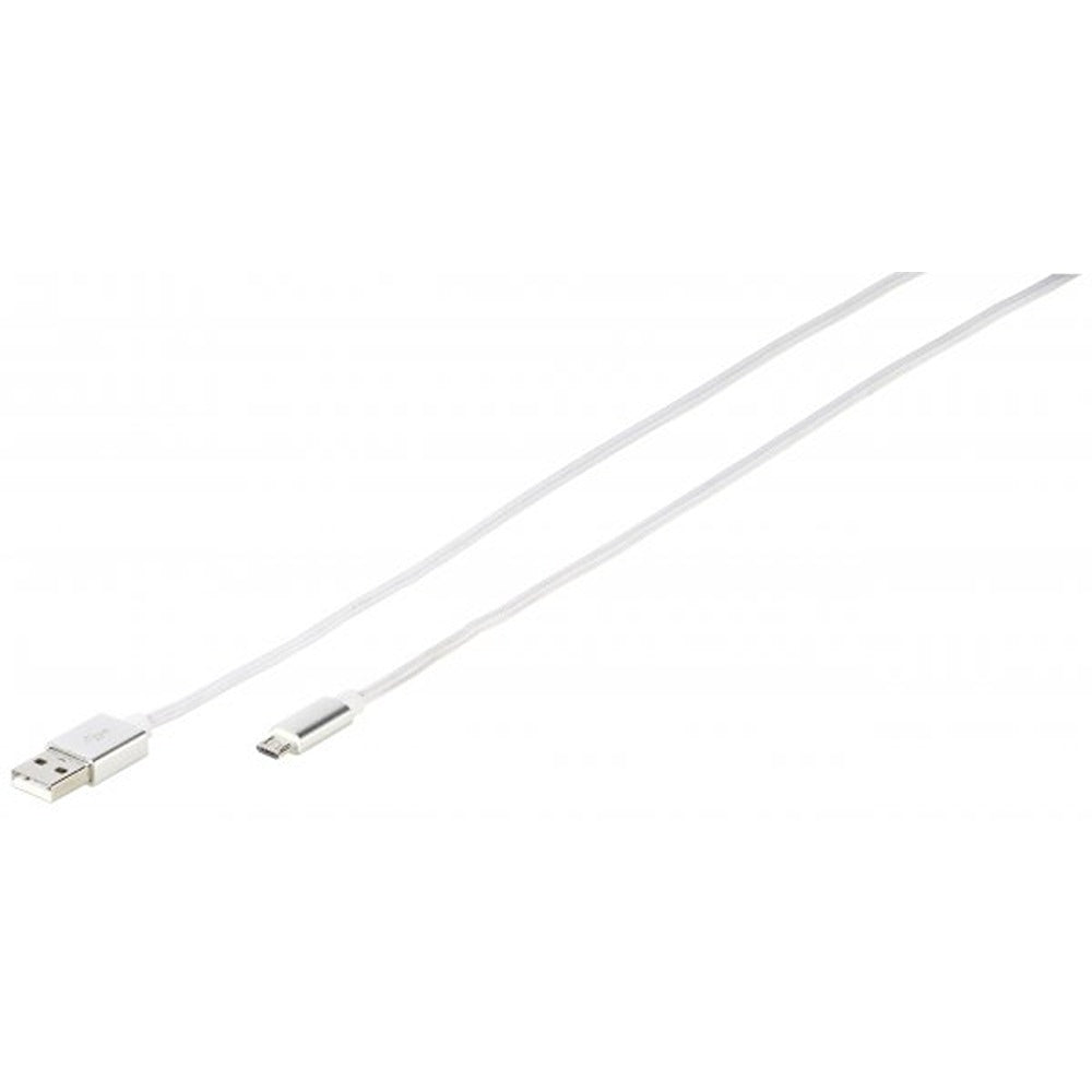 Vivanco Kabel Longlife Braided Micro-USB 1.5m Hvit