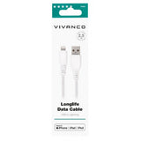 Vivanco Kabel Longlife Braided USB-A/Lightning 2.5m Hvit