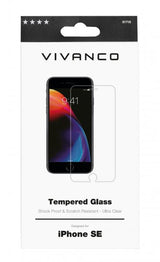 Vivanco iPhone 6/6S/7/8/SE Skjermbeskytter Herdet Beskyttelsesglass 9H