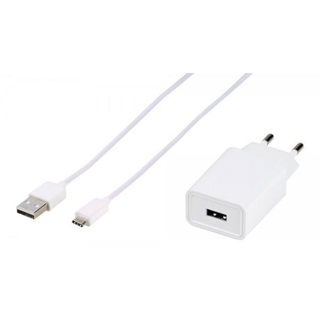 Vivanco Lader med Kabel Adaptive Fast Charger Set USB-C 15W 1m Hvit