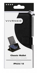 Vivanco iPhone 12 Mini Etui Classic Wallet Svart
