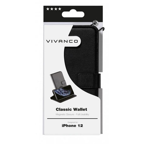 Vivanco iPhone 12 Mini Etui Classic Wallet Svart