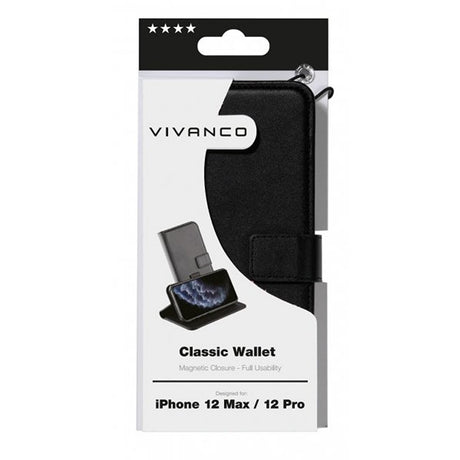 Vivanco iPhone 12/iPhone 12 Pro Etui Classic Wallet Svart