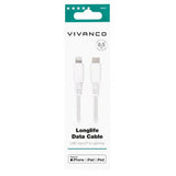 Vivanco Kabel Longlife Braided USB-C/Lightning 0.5m Hvit