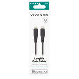 Vivanco Kabel Longlife Braided USB-C/Lightning 0.5m Svart