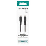 Vivanco Kabel Longlife Braided USB-C/USB-C 0.5m Svart