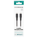 Vivanco Kabel Longlife Braided USB-C/USB-C 1.5m Svart