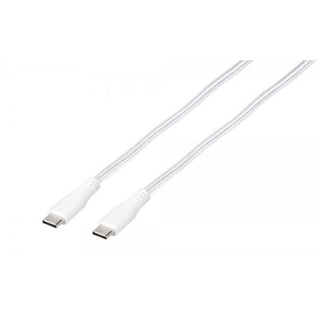 Vivanco Kabel Longlife Braided USB-C/USB-C 0.5m Hvit