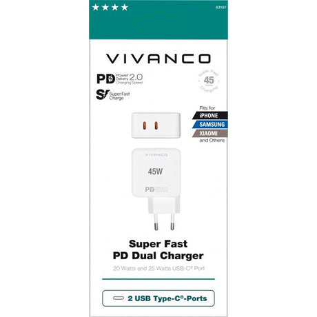 Vivanco Lader Super Fast PD Dual Charger 45W