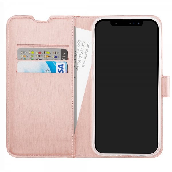 Vivanco iPhone 15 Pro Max Etui Classic Wallet Rosegull