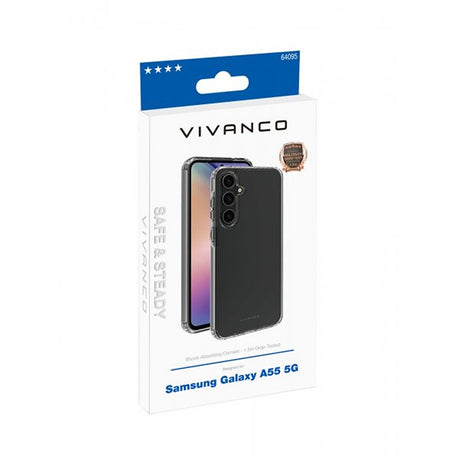 Vivanco Samsung Galaxy A55 Deksel Safe & Steady Transparent