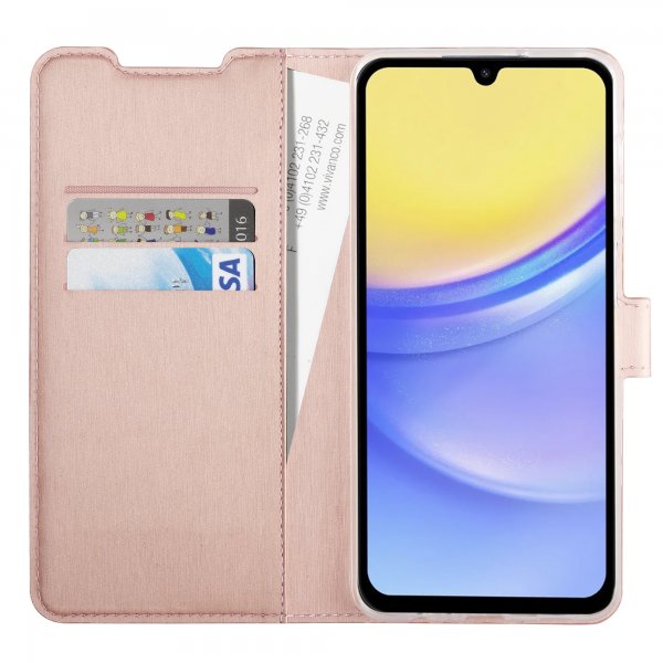 Vivanco Samsung Galaxy A55 Etui Classic Wallet Rosegull