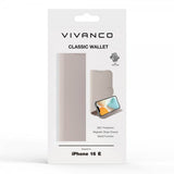 Vivanco iPhone 16e/17e Etui Classic Wallet Greige
