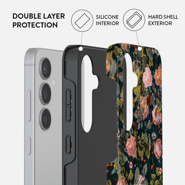 Burga Samsung Galaxy S24 FE Deksel Tough Bloomy Garden