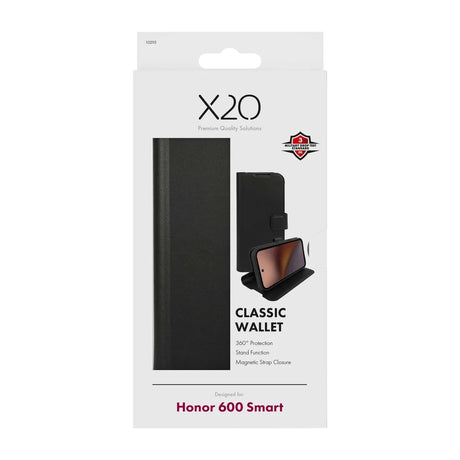 X2O Honor 600 Smart Etui Classic Wallet Svart
