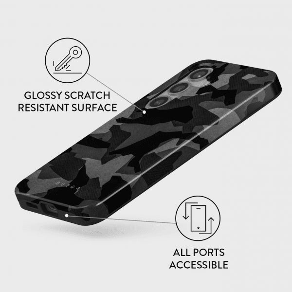 Burga Samsung Galaxy S24 FE Deksel Tough Night Black Camo