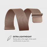 Burga Samsung Galaxy Watch 22mm Armbånd Metal Mesh Rosegull