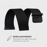 Burga Samsung Galaxy Watch 20mm Armbånd Metal Mesh Svart