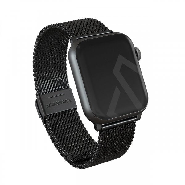 Burga Apple Watch 44/45/46mm/Ultra 49mm Armbånd Mesh Elegance Svart
