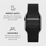 Burga Apple Watch 38/40/41/42mm Armbånd Mesh Elegance Svart