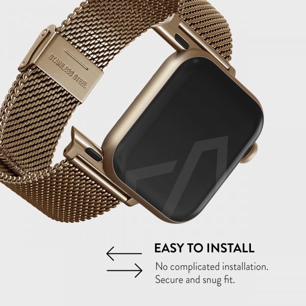 Burga Apple Watch 38/40/41/42mm Armbånd Mesh Elegance Gull