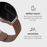 Burga Samsung Galaxy Watch 22mm Armbånd Mesh Elegance Rosegull