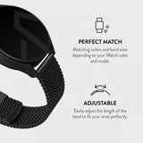 Burga Samsung Galaxy Watch 20mm Armbånd Mesh Elegance Svart