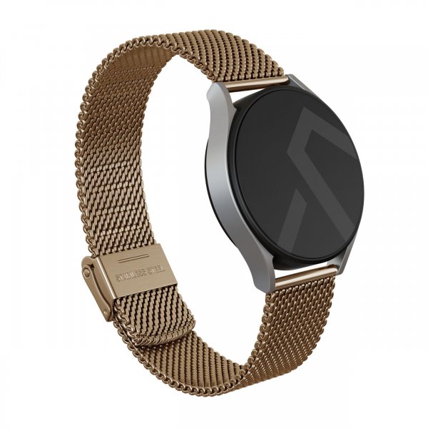 Burga Samsung Galaxy Watch 20mm Armbånd Mesh Elegance Gull