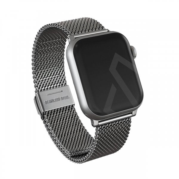 Burga Apple Watch 44/45/46mm/Ultra 49mm Armbånd Mesh Elegance Sølv