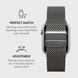 Burga Apple Watch 44/45/46mm/Ultra 49mm Armbånd Mesh Elegance Sølv