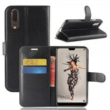 Huawei P20 Etui Litchi Svart