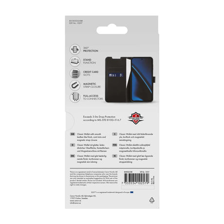X2O Samsung Galaxy S25 Etui Classic Wallet Svart