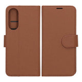 Samsung Galaxy S25 Edge Etui med Kortlomme stativfunksjon Brun