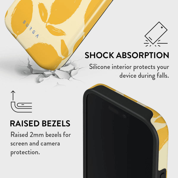 Burga iPhone 15 Plus Deksel Tough MagSafe Lemon Tart