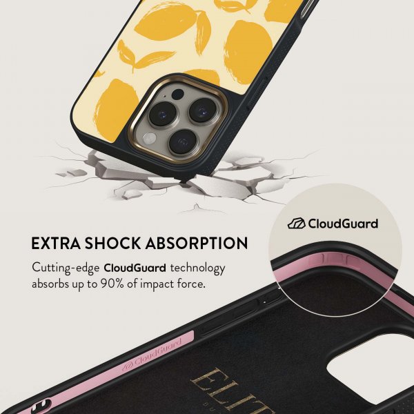 Burga iPhone 14 Deksel Elite Dark MagSafe Lemon Tart
