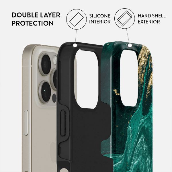 Burga iPhone 15 Deksel Tough MagSafe Emerald Pool